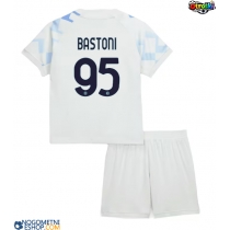 Otroški Nogometni dresi Inter Milan Alessandro Bastoni #95 Gostujoči 2025-26 Kratek Rokav (+ Kratke hlače)